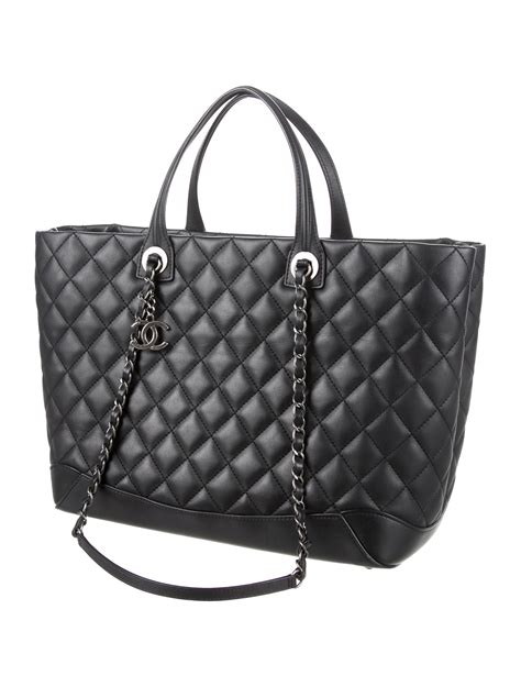 chanel quilted shopping tote.